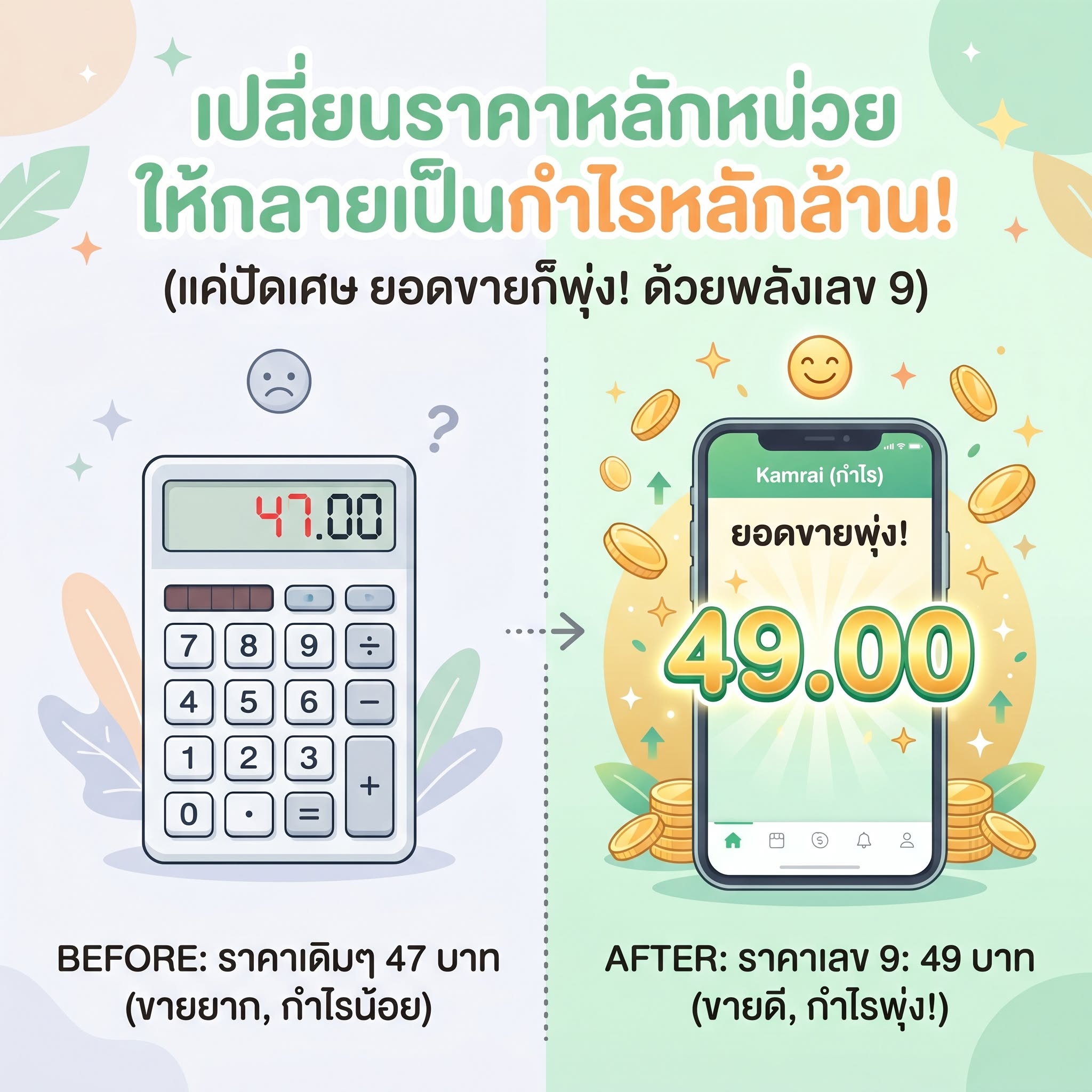 รู้หรือไม่? ราคาลงท้ายด้วย "เลข 9" ช่วยเพิ่มยอดขายได้! มาลองตั้งราคาแบบมือโปรกัน