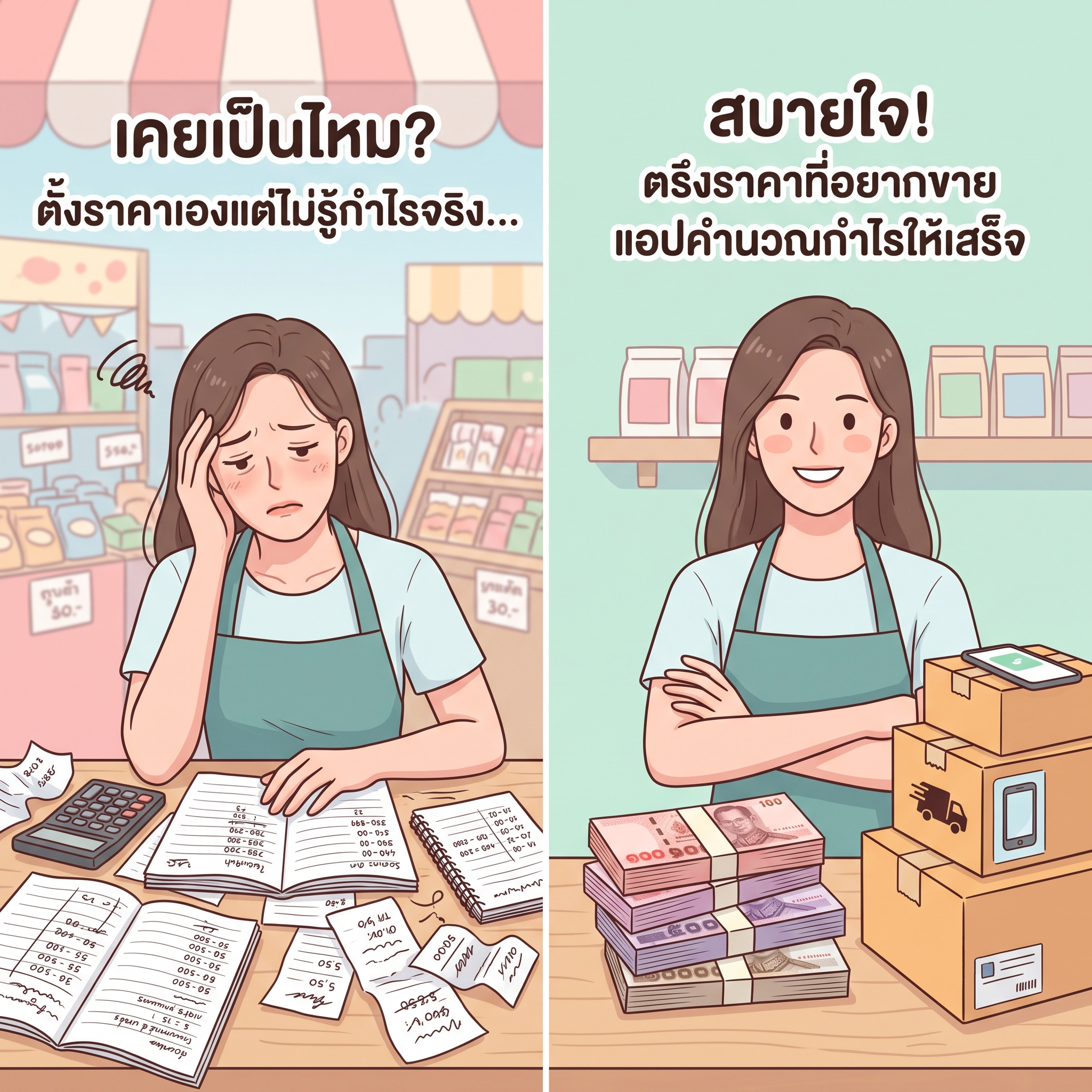 อยากขายราคานี้... สรุปได้กำไรหรือขาดทุน? ฟีเจอร์คิดกำไรย้อนกลับที่แม่ค้าเลิฟ!